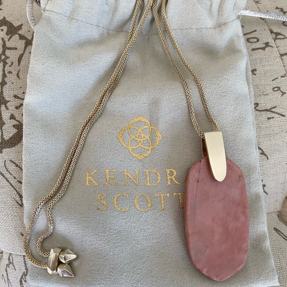 Kendra Scott Inez Pink Rhodonite Adjustable Necklace
